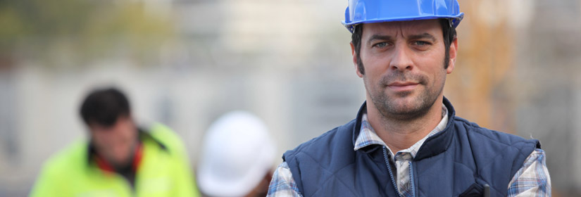 Man wearing hardhat.